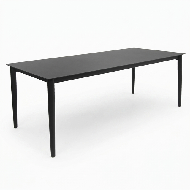 Java 210cm Dining Table - Black — studio view