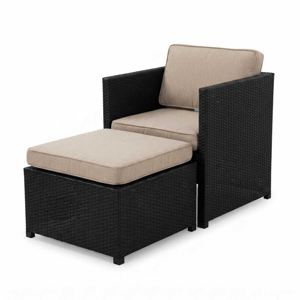 Space Lounge Chair and Ottoman — studio view