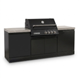 Crossray Xplor Mini Gas BBQ Kitchen GD4XKBLK-2 - Black — studio view