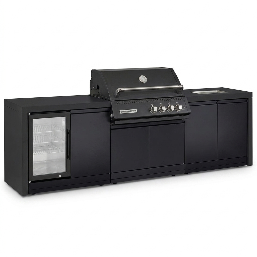 Crossray Xplor Bas BBQ Outdoor Kitchen GD4KB-04 - Black — studio view