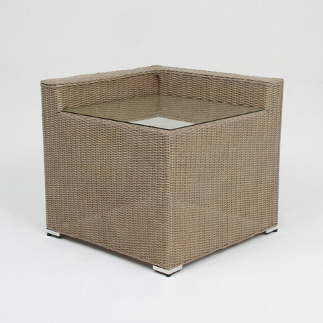 Amani Corner Table - Driftwood — studio view
