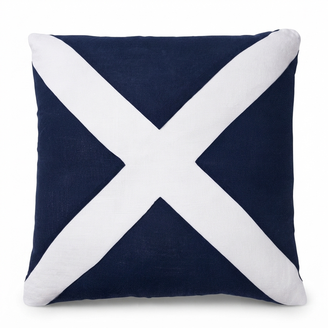 Nantucket Navy - Indoor Cushion (50 x 50) — studio view