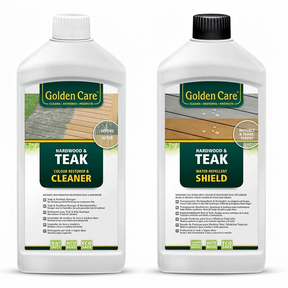 Golden Care Teak Cleaner and Teak Shield Pack — studio view