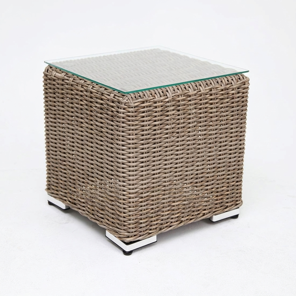 Amani Side Table - Driftwood — studio view