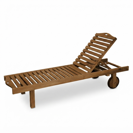 Teak Sunlounge — studio view
