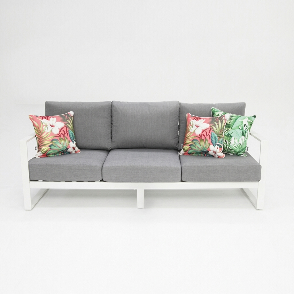 Dallas 3-Seater Lounge - White — studio view