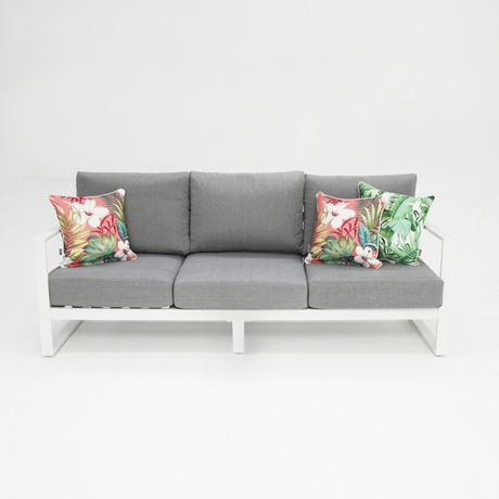 Dallas 3-Seater Lounge - White — studio view