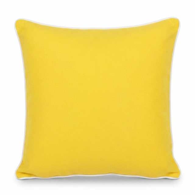 Blazing Yellow 45x45 Outdoor Cushion — studio view