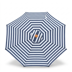 Replacement Canopy for 3m Aluminium Umbrella - Navy and White Stripe — studio view