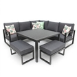 Dallas Corner Lounge Setting - Black — studio view