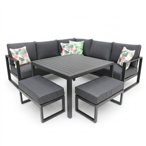 Dallas Corner Lounge Setting - Black — studio view