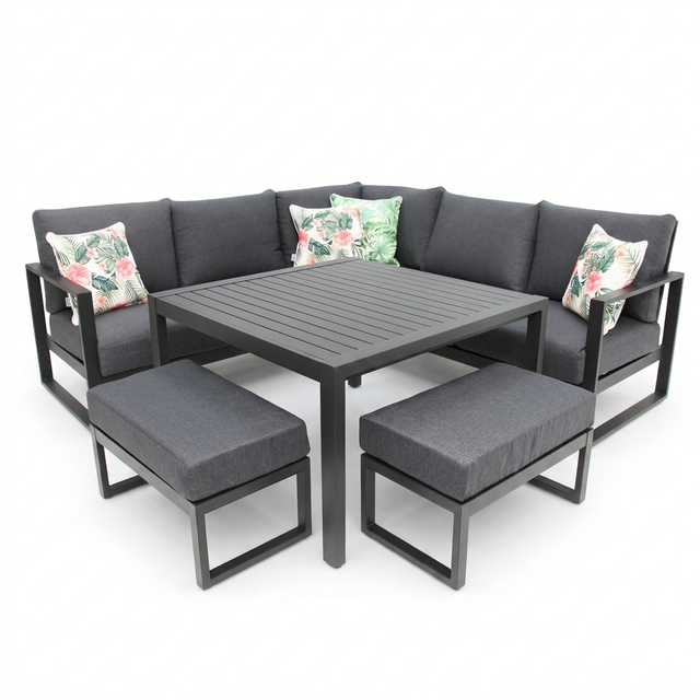 Dallas Corner Lounge Setting - Black — studio view