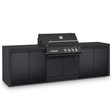 Crossray Xplor Bas BBQ Outdoor Kitchen GD4KB-01 - Black — studio view