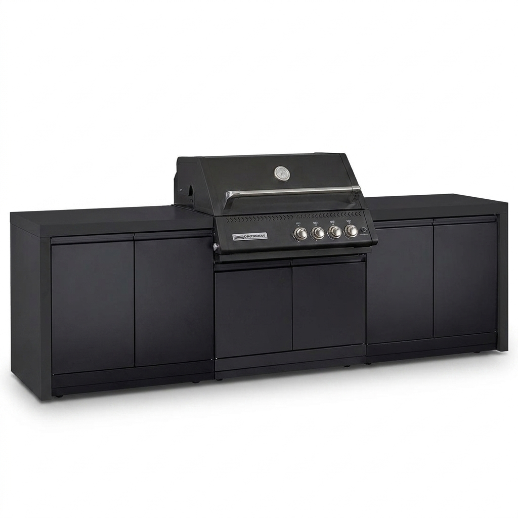 Crossray Xplor Bas BBQ Outdoor Kitchen GD4KB-01 - Black — studio view
