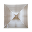 Replacement Canopy for 2m Bamboo Umbrella - Taupe and White Stripe — studio view