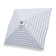 Replacement Canopy for 2m Bamboo Umbrella - Grey and White Stripe — studio view
