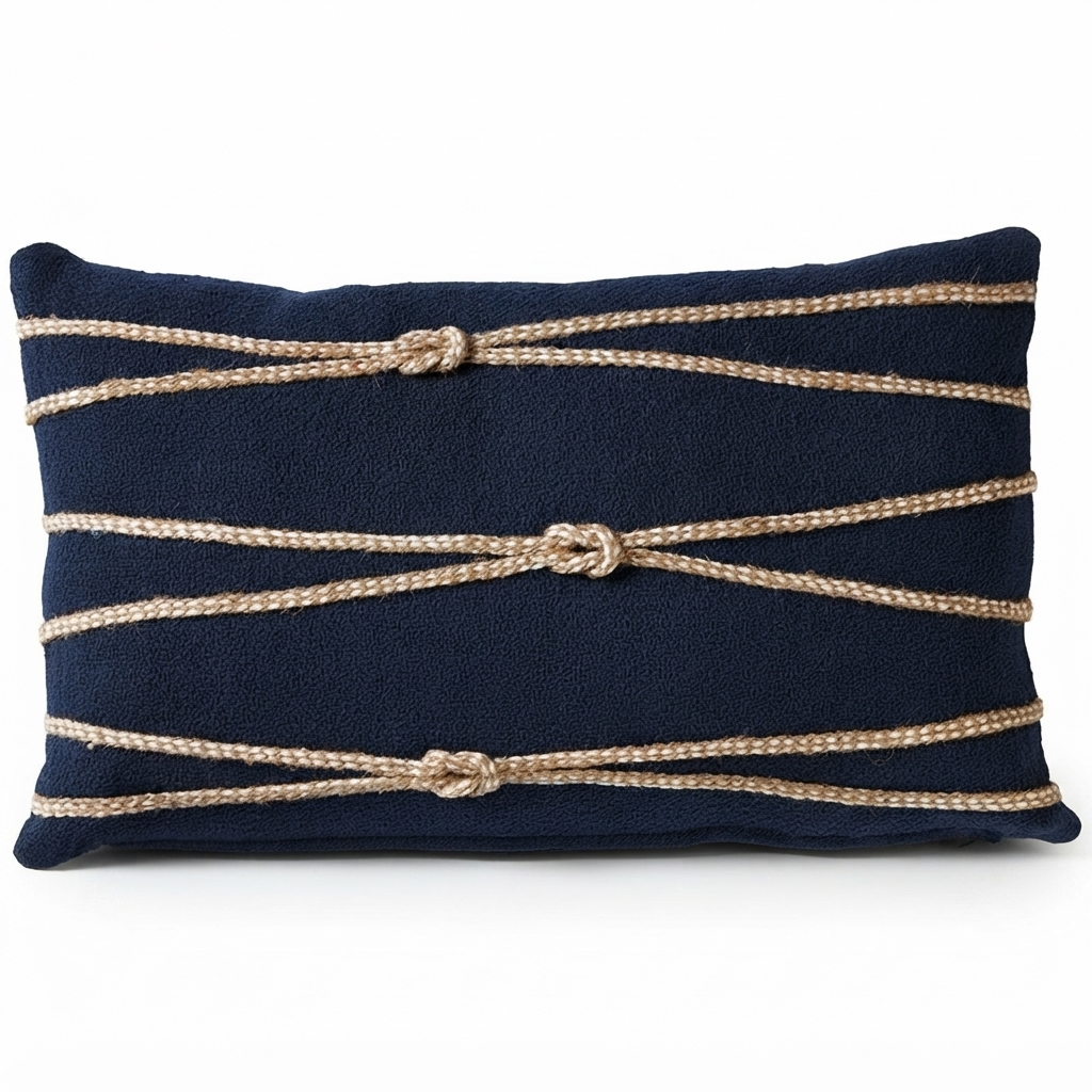 Newport Rope - Indoor Cushion (30 x 50) — studio view