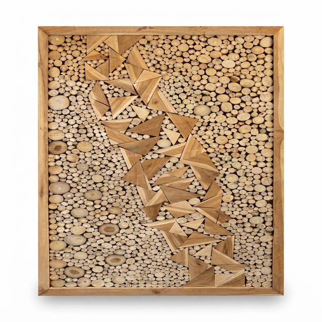 Teak Wall Art - Milkyway — studio view