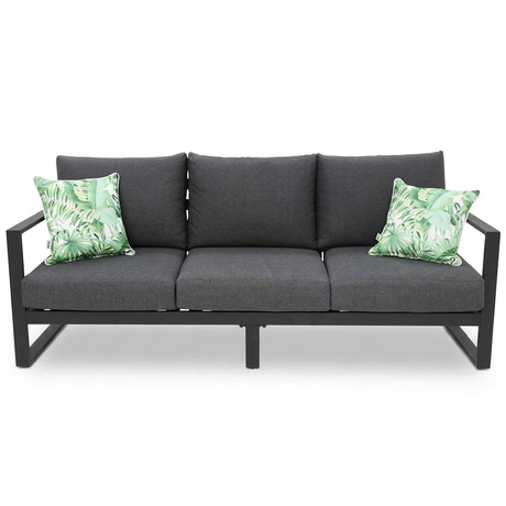 Dallas 3-Seater Lounge - Black — studio view