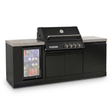 Crossray Xplor Mini Gas BBQ Kitchen GD4XKBLK-1 - Black — studio view