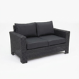 Banksia 2 Seat Sofa - Black Charcoal — studio view