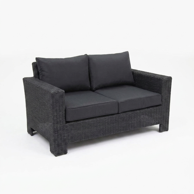 Banksia 2 Seat Sofa - Black Charcoal — studio view