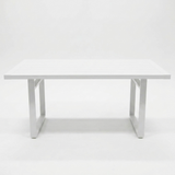 Dallas 150cm Lounge Dining Table - White — front view