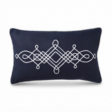 Linen Cape Cod Navy - Indoor Cushion (30 x 50) — front view
