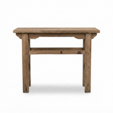 Rustic Teak Console Table — front view