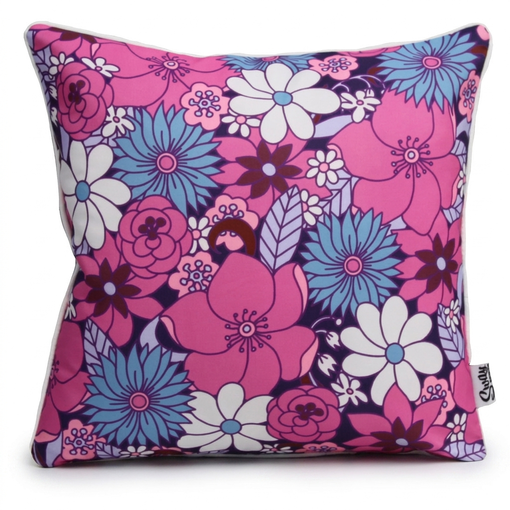Flower Power 45x45cm Outdoor Cushion — front view