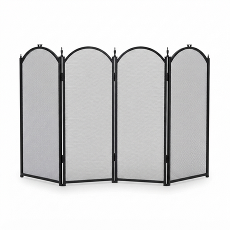 Fire Screen for Woodheaters - 4 Fold — front view
