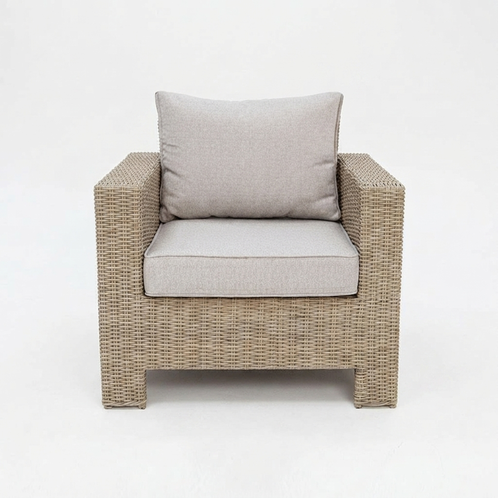 Banksia Armchair - Driftwood Stone — front view