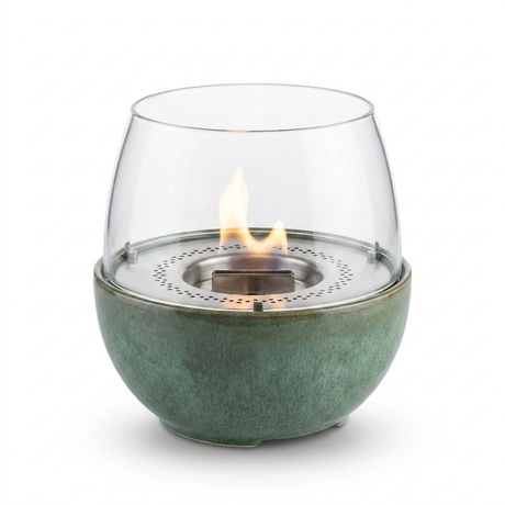 Tenderflame Tulip 18 Reactive Glaze Green — front view