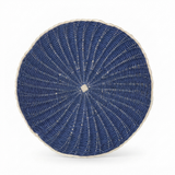 Clark Rattan/Paper Placemat 38cm Navy — front view