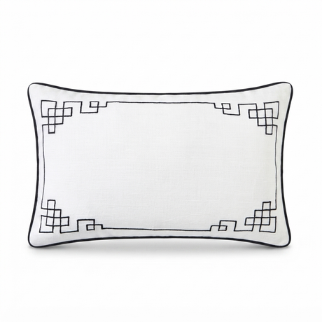Linen Bedford Blanc - Indoor Cushion (30 x 50) — front view