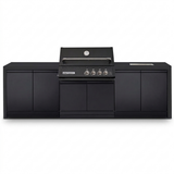 Crossray Xplor Bas BBQ Outdoor Kitchen GD4KB-02 - Black — front view