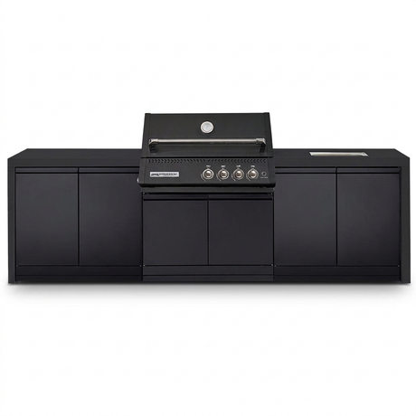 Crossray Xplor Bas BBQ Outdoor Kitchen GD4KB-02 - Black — front view