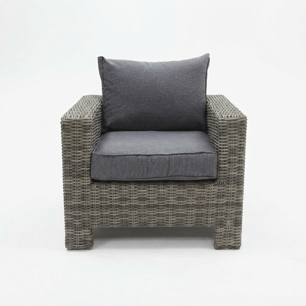 Banksia Armchair - Grey Storm — front view