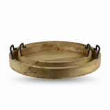 Erik Wood Tray w/Metal Handles — front view