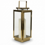 Amalfi Gold Hurricane Lantern Large — front view