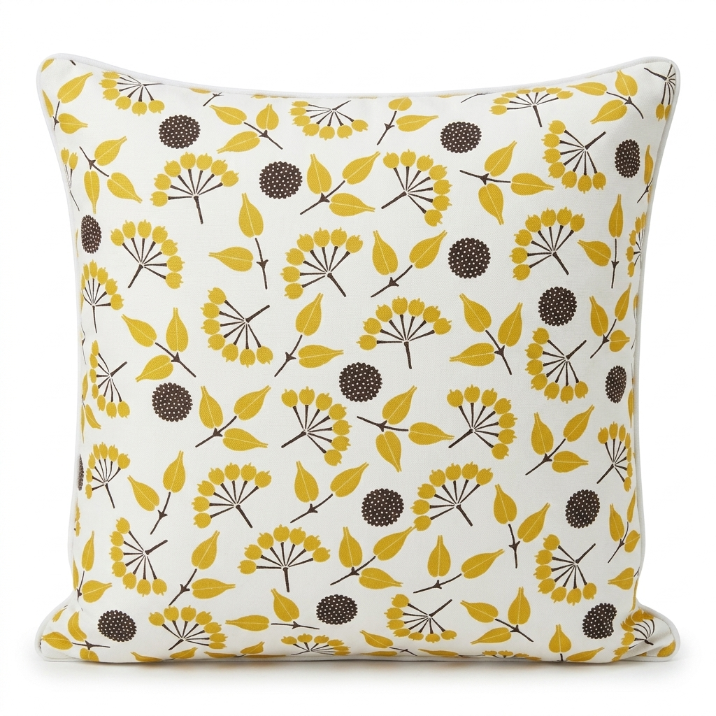 Popcorn Yellow 45x45cm Outdoor Cushion — front view