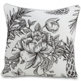 Tropical Black 45x45cm Outdoor Cushion — front view