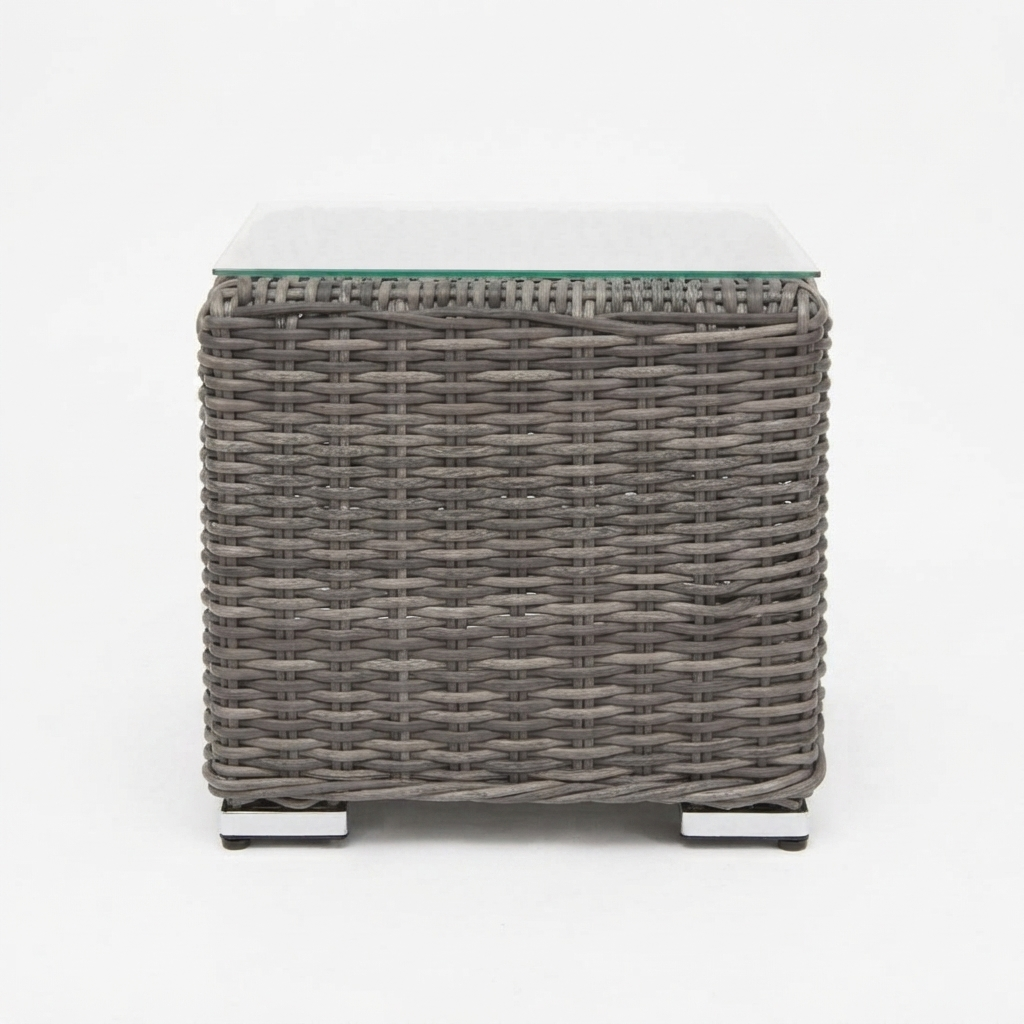 Amani Side Table - Grey — front view