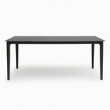 Java 210cm Dining Table - Black — front view