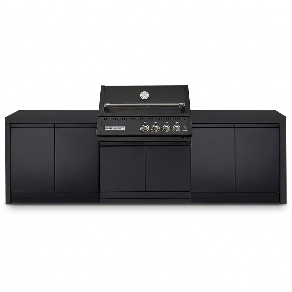 Crossray Xplor Bas BBQ Outdoor Kitchen GD4KB-01 - Black — front view