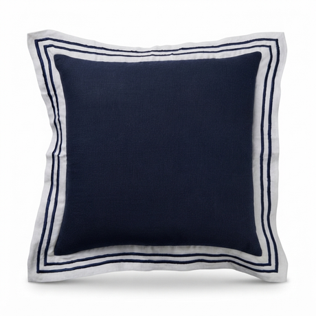 Linen Navy Milano - Indoor Cushion (50 x 50) — front view