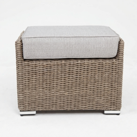 Amani Footstool - Driftwood Stone — front view