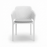 Bailey Dining Armchair - White — front view
