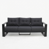 Hayman 3 Seater Lounge - Black — front view