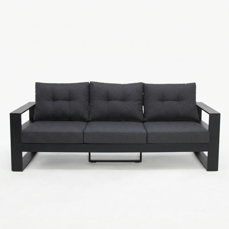 Hayman 3 Seater Lounge - Black — front view